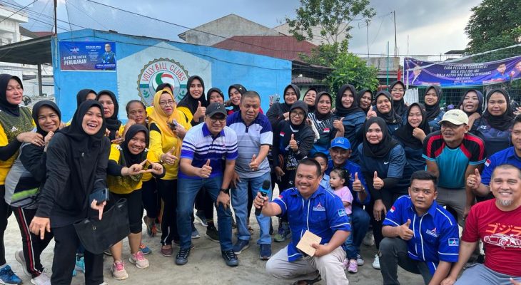 Sekretaris DPD Partai Demokrat Sumut Tutup Agenda Turnamen Bola Voli Ibu-Ibu Kota Medan