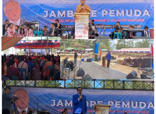 Bersama Wakil Bupati Samosir, Jambore Pemuda GPI Wilayah Samosir dihadiri Sabam Sinaga dan 2000-an Jemaat